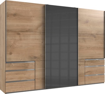 fresh to go, Fresh To Go Schwebetürenschrank »Laval«, inkl. zusätzlichen Einlegeböden, Schubkasteneinsatz und Selbsteinzug, 