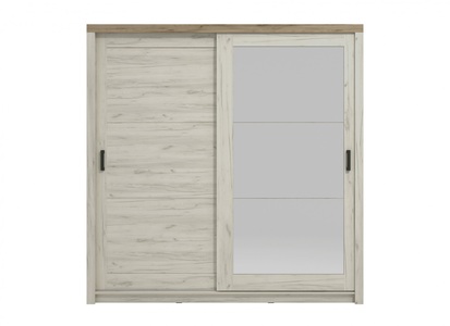 HOME AFFAIRE, Home affaire Schiebetürenschrank »Kent«, mit 1 Spiegeltür, 223,5cm breit, Home affaire Kleiderschrank »Kent, FSC®-zertifizierter Holzwerkstoff, Made in Europe«, mit Spiegel und Schiebtüren, 223,5x67x227cm