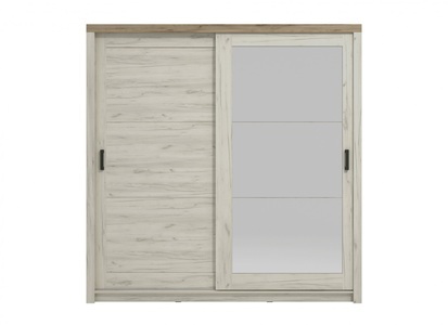HOME AFFAIRE, Home affaire Schiebetürenschrank »Kent«, mit 1 Spiegeltür, 223,5cm breit, Home affaire Kleiderschrank »Kent, FSC®-zertifizierter Holzwerkstoff, Made in Europe«, mit Spiegel und Schiebtüren, 223,5x67x227cm