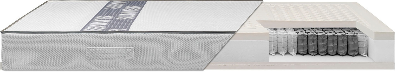 Breckle, Breckle Taschenfederkernmatratze »SMARTSLEEP® 8000 LaPur«, 23 cm cm hoch, 1000 Federn, (1 St.), besonders gut geeignt für Personen mit starker Transpiration, Made in Germany, 