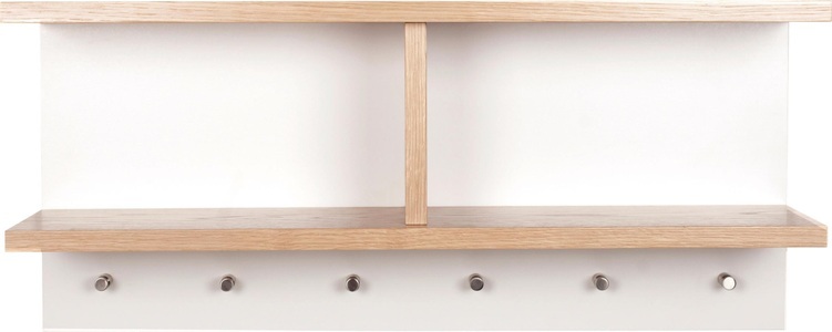 home24, home24 Wandgarderobe Northgate, Woodman Garderobenpaneel »Northgate«, Holzfurnier aus Eiche, mit 6 Haken