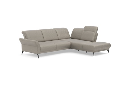 INOSIGN Ecksofa »Coco«, wahlweise mit Sitztiefen, Armteil- und Kopfteilverstellungim Cord, mit Füssen 15 cm hoch