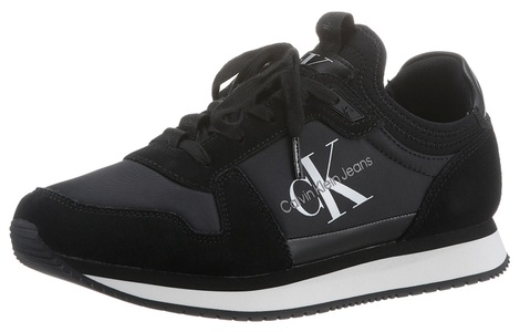 CALVIN KLEIN JEANS, Calvin Klein Jeans Slip-On Sneaker »RUNNER SOCK LACEUP NY-LTH WN«, mit aufgesetzer Schnürung, 
