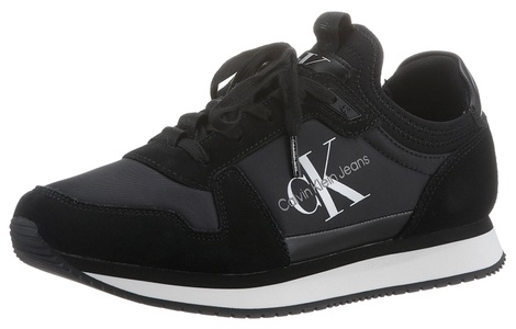 CALVIN KLEIN JEANS, Calvin Klein Jeans Slip-On Sneaker »RUNNER SOCK LACEUP NY-LTH WN«, mit aufgesetzer Schnürung, 