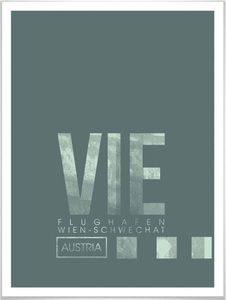 Wall-Art, Wall-Art Poster »Wandbild VIE Flughafen Wien«, Flughafen, (1 St.), Poster, Wandbild, Bild, Wandposter, Wall-Art Poster »Wandbild VIE Flughafen Wien«, Flughafen, (1 St.), Poster ohne Bilderrahmen