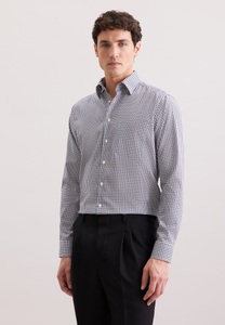 seidensticker Businesshemd »Schwarze Rose«, Regular 1/1 Covered-Button-Down-Kragen Karo