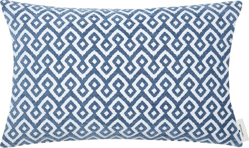 Tom Tailor, TOM TAILOR Kissenhülle »Rhomb«, (1 St.), gewebt mit Chenillegarnen, Tom Tailor Kissenhülle t-rhomb , T-Rhomb 75319-080-30-50 , Weiss, Dunkelblau , Textil , Raute , 30 cm , Chenille , hochwertige Qualität , 003021134401