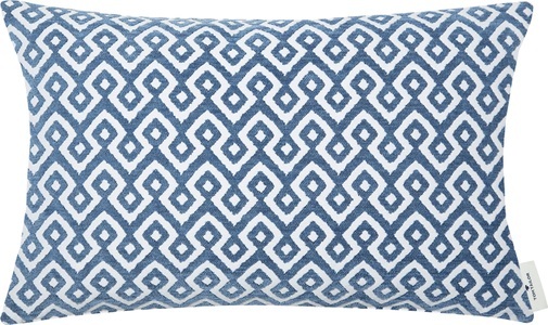 Tom Tailor, TOM TAILOR Kissenhülle »Rhomb«, (1 St.), gewebt mit Chenillegarnen, Tom Tailor Kissenhülle t-rhomb , T-Rhomb 75319-080-30-50 , Weiss, Dunkelblau , Textil , Raute , 30 cm , Chenille , hochwertige Qualität , 003021134401