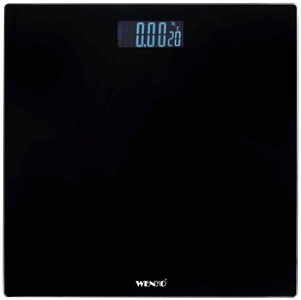 Wenko, Wenko - Personenwaage LCD Schwarz, digitale Körperwaage mit LCD-Display, WENKO Personenwaage digitale Körperwaage mit LCD-Display