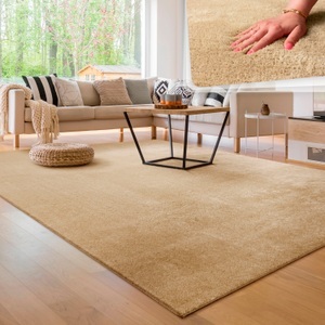 PACO HOME, Paco Home Teppich »Cadiz 630«, rechteckig, 18 mm Höhe, besonders weich, Uni-Farben, waschbar, In- und Outdoor geeignet, ideal im Wohnzimmer & Schlafzimmer, Paco Home Teppich »Cadiz 630«, rechteckig, 14 mm Höhe, Uni-Farben, besonders weich, waschbar, auch als Läufer erhältlich