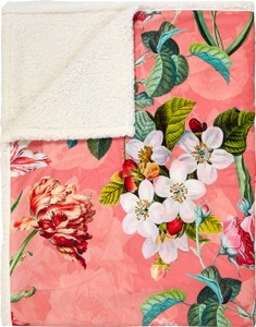 Descanso, Descanso Plaid »Amalia«, Super weich, Descanso Plaid »Amalia«, Sehr Weich, Kuscheldecke, 130x160 cm, Wendeoptik, Blumen, Terrakotta