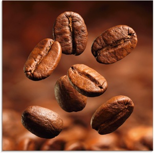 Artland Glasbild »Nahaufnahme von Kaffeebohnen«
