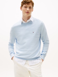 Tommy Hilfiger Rundhalspullover »ESSENTIAL COTTON CREW NECK« 100% Baumwolle Crewneck Regular Fit Premium Mode