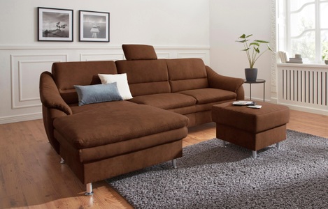 SIT&MORE, sit&more Ecksofa, sit&more Ecksofa »Cardoso L-Form« mit Federkern, wahlweise mit Bettfunktion