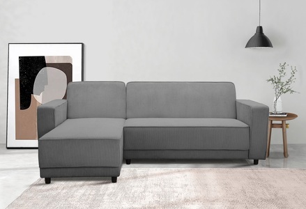 Dorel Home, Dorel Home Ecksofa »Allie Schlafsofa 230 cm mit Relaxfunktion in der Rückenlehne«, Schlaffunktion (108/194,5cm), trendiger Cord o. pflegeleichter Velours, Dorel Home Ecksofa »Allie Schlafsofa 230 cm mit Relaxfunktion in der Rückenlehne« Schlaffunktion (108/194,5cm), trendiger Cord o. pflegeleichter Velours