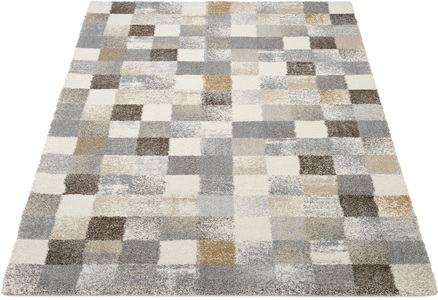 OCI DIE TEPPICHMARKE Teppich »NEW VILLA SQUARES«, quadratisch, 20 mm Höhe, feine Karos, meliert, Wohnzimmer