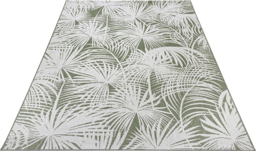 NORTHRUGS, NORTHRUGS Outdoorteppich »Lagosi«, rechteckig, 3 mm Höhe, In-und Outdoor geeignet, Florales Design, ?Wohnzimmer, Balkon, Terrasse, Garten, Robust, Pflegeleicht, Flachgewebe, NORTHRUGS Teppich »Teppich Beach«, rechteckig, - mm Höhe