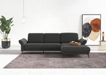INOSIGN Ecksofa »Coco«, wahlweise mit Sitztiefen, Armteil- und Kopfteilverstellungim Cord, mit Füssen 15 cm hoch