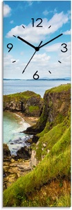 Artland, Artland Wanduhr »Küstenweg in Carrick-a-Rede«, Artland Wanduhr »Küstenweg in Carrick-a-Rede«, wahlweise mit Quarz- oder Funkuhrwerk, lautlos ohne Tickgeräusche
