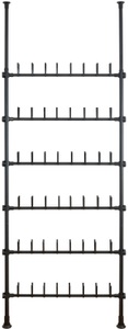 Wenko, Wenko - Teleskop-System Herkules Shoes Schwarz, Ausziehregal für 48 Paar Schuhe, WENKO Schuhregal »Modell Herkules Shoes«, Teleskopregal für 48 Paar Schuhe, zum Klemmen ohne Bohren, verstellbar