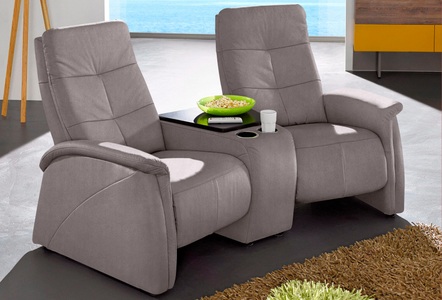 exxpo - sofa fashion, exxpo - sofa fashion 2-Sitzer, mit Relaxfunktion, integrierter Tischablage und Stauraumfach, exxpo - sofa fashion 2-Sitzer »Tivoli, Kinosofa, bequem«, mit Relaxfunktion, integrierter Tischablage und Stauraumfach