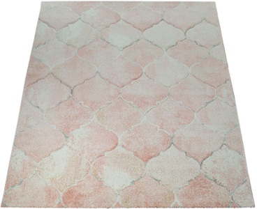PACO HOME, Paco Home Teppich »Lara 241«, rechteckig, 18 mm Höhe, Kurzflor, Pastell-Farben, handgefertigter Konturenschnitt, ideal in Wohnzimmer & Schlafzimmer, 