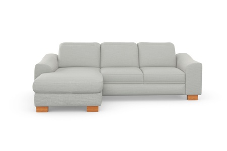 SIT&MORE, sit&more Ecksofa »Durness«, mit Federkern und hochwertigen Massivholzfüssen, wahlweise mit Kopfteilverstellung, Bettfunktion und Bettkasten oder mit Bettfunktion und Bettkasten, sit&more Ecksofa »Dundee L-Form«, mit Federkern und Massivholzfüssen, wahlweise mit Kopfteilverstellung