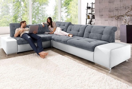 SIT&MORE, sit&more Ecksofa, sit&more Ecksofa »Pale L-Form«, inklusive Kopfteilverstellung, wahlweise mit Bettfunktion