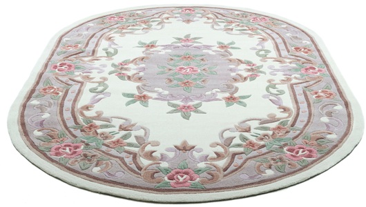 THEKO, Teppich, »Ming«, THEKO, oval, Höhe 14 mm, handgetuftet, 