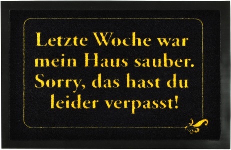 Hanse Home, Fussmatte »Haus sauber«, rutschhemmend beschichtet, Hanse home, 