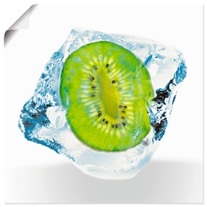 Artland, Artland Wandbild »Kiwi im Eiswürfel«, 