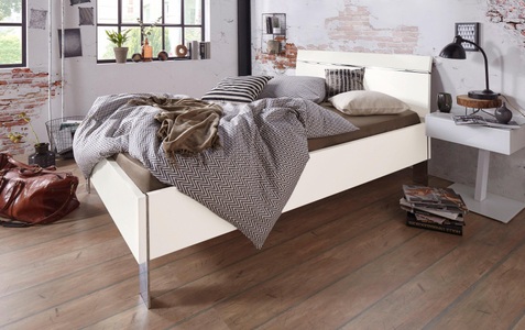 Wimex, home24 Bettgestell Level, Wimex Bett »Level by fresh to go Gästebett«, ohne Kopfteil, ideal unter Dachschrägen oder Fenster, Metallfüsse