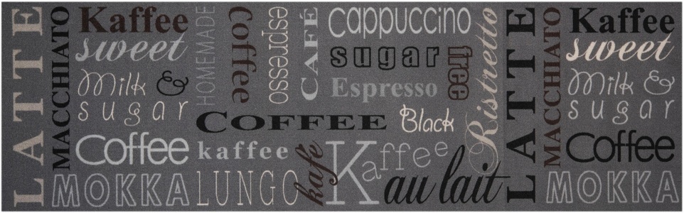 Zala Living, Küchenläufer, »Coffee Choice«, Zala Living, rechteckig, Höhe 5 mm, maschinell getuftet, HANSE Home Küchenläufer »Coffee Choice«, rechteckig, 5 mm Höhe, Läufer, Rutschfest, Küchenteppich, Küche, Teppich, Pflegeleicht