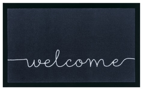 Hanse Home, Fussmatte, »Cozy Welcome«, HANSE Home, rechteckig, Höhe 5 mm, maschinell getuftet, Hanse Home Welcome 45 cm x 75 cm, Crème/Dunkelgrau