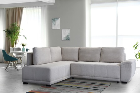 exxpo - sofa fashion, exxpo - sofa fashion Ecksofa, Ottomane beidseitig, Schlaffunktion & Bettkasten, inkl. 5 Rückenkissen, exxpo - sofa fashion Ecksofa »Elvis, aktuelles Design, toller Sitzkomfort, gemütliche Armlehnen«, inkl. Bettfunktion & Bettkasten, inkl. 5 Rückenkissen, L-Form
