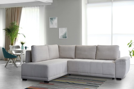 exxpo - sofa fashion, exxpo - sofa fashion Ecksofa, Ottomane beidseitig, Schlaffunktion & Bettkasten, inkl. 5 Rückenkissen, exxpo - sofa fashion Ecksofa »Elvis, aktuelles Design, toller Sitzkomfort, gemütliche Armlehnen«, inkl. Bettfunktion & Bettkasten, inkl. 5 Rückenkissen, L-Form