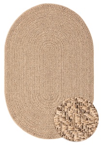 merinos Teppich »Kenzy 2«, 1 mm Höhe, robuster In- und Outdoor Teppich im natürlichen Jute-Look, wetterfest