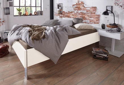 Wimex, home24 Bettgestell Level, Wimex Bett »Level by fresh to go Gästebett«, ohne Kopfteil, ideal unter Dachschrägen oder Fenster, Metallfüsse