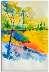 Artland, Artland Wandbild »Landschaft im Sonnenlicht«, Artland Wandbild »Landschaft im Sonnenlicht«, Wald, (1 St.), als Alubild, Outdoorbild, Leinwandbild, Poster, Wandaufkleber