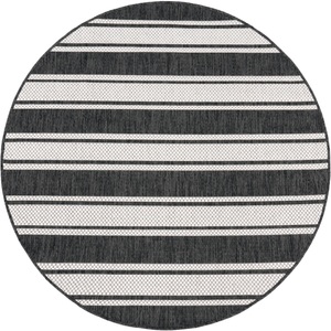 PACO HOME, Paco Home Teppich »Roma 273«, rund, Flachgewebe, gestreift, In- und Outdoor geeignet, Paco Home Teppich »Roma 273«, rund, 4 mm Höhe, Flachgewebe, gestreift, In- und Outdoor geeignet