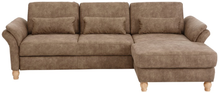 Home affaire Ecksofa »Palazzo«, incl. Sitztiefenverstellung, wahlweise mit Bettfunktion und Stauraum,Federkern