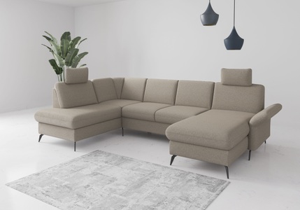 Home affaire Wohnlandschaft »Rochelle«, wahlweise mit Bettfunktion, Bettkasten und Armteilverstellung
