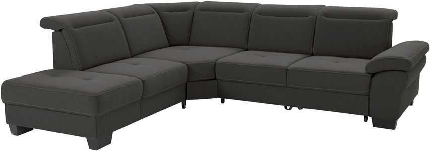Places of Style Ecksofa »Cornwall«, incl. Sitztiefenverstellung, wahlweise mit Bettfunktion und Kopfteilverstellung