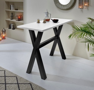 undefined, Bartisch, Gestell in X-Form (Breite 120 oder 140 cm), Mäusbacher Bartisch, Gestell in X-Form (Breite 120, 140 oder 160 cm)