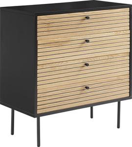 mutoni casual, Kommode Echtholzfurnier 80x40x85 schwarz, SalesFever Kommode, im Scandi Design