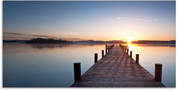 Artland Glasbild »Sonnenstrahlen - Sonnenuntergang«