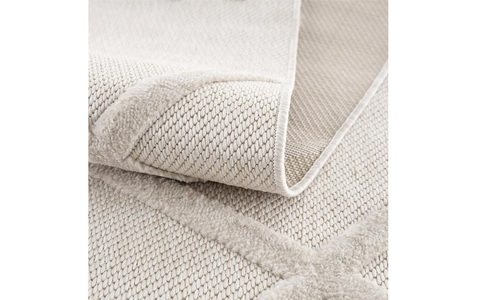 undefined, Teppich »Santorini«, quadratisch, - mm Höhe, Carpet City Teppich »In-& Outdoorteppich Santorini 58578, 3D-Effekt, Raute-Optik«, rechteckig, 5 mm Höhe, Wetterfest & UV-beständig für Terrasse, Balkon, Küche, Flur