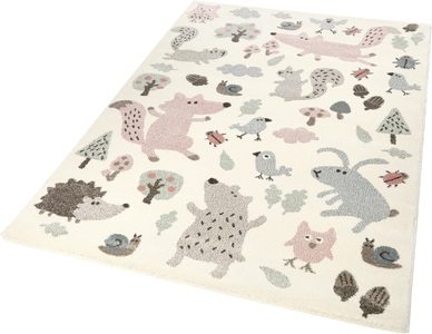 Sigikid, Kinderteppich, »Forest«, Sigikid, rechteckig, Höhe 13 mm, maschinell gewebt, Sigikid Kinderteppich »Forest«, rechteckig, 13 mm Höhe, Wald Tiere Design, Kurzflor