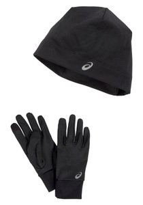 ASICS, Asics Feldspielerhandschuhe »Running Pack«, ASICS Herren Laufset Haube + Handschuh RUNNING PACK schwarz | M