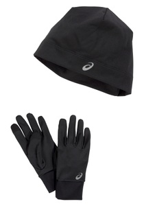 ASICS, Asics Feldspielerhandschuhe »Running Pack«, ASICS Herren Laufset Haube + Handschuh RUNNING PACK schwarz | M